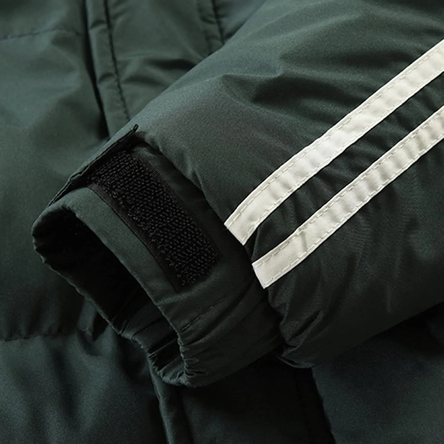 Mens Autumn And Winter Fashion Casual Solid Color Padded Warm Cotton Coat Cotton Padded Winter Jackets Men