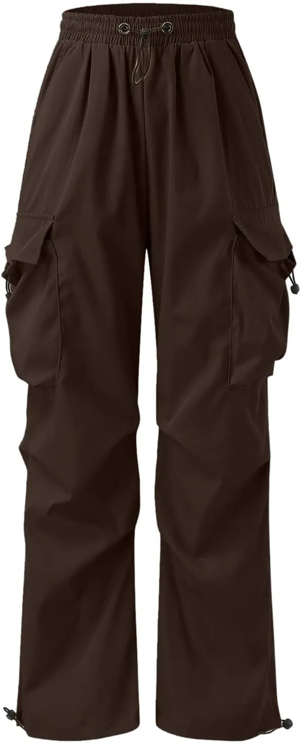 Mens Baggy Cargo Pants Casual Parachute Pant Trendy Loose Fit Joggers with Pockets for Streetwear 2024