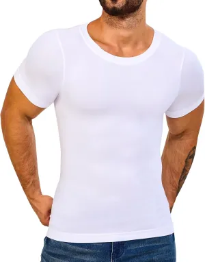 Mens Body Shaper Stomach Compression Shirt Slimming Undershirt Shapewear Gynecomastia Tummy Control Workout Tank Tops