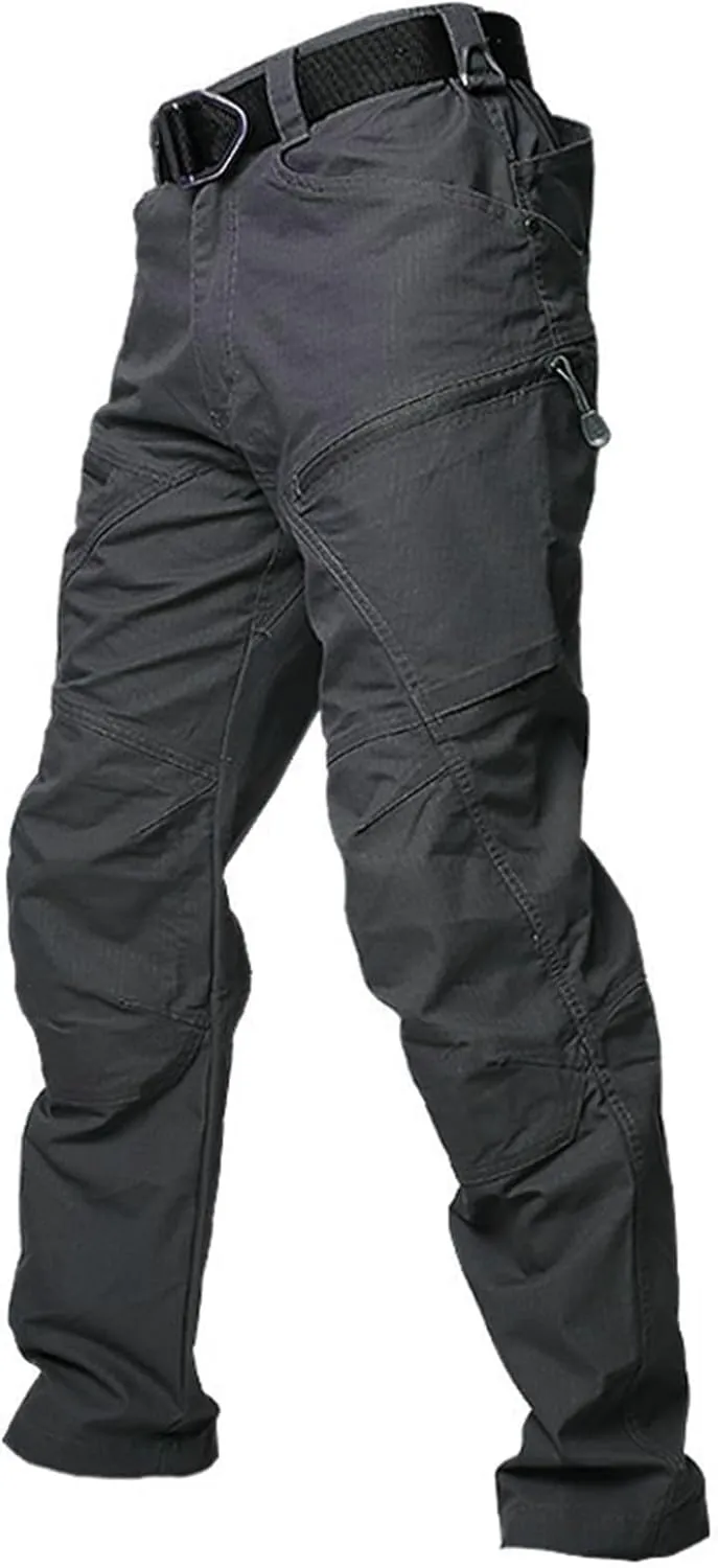 Men's Cargo Pants Baggy Casual Work Pants Hiking Water Resistant Tactical Pants Straight Multi Pockets Trousers