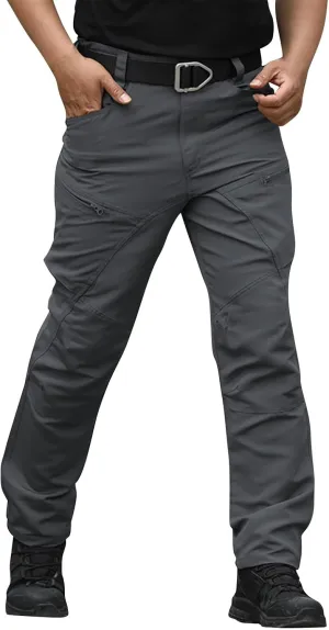 Men's Cargo Pants Baggy Casual Work Pants Hiking Water Resistant Tactical Pants Straight Multi Pockets Trousers