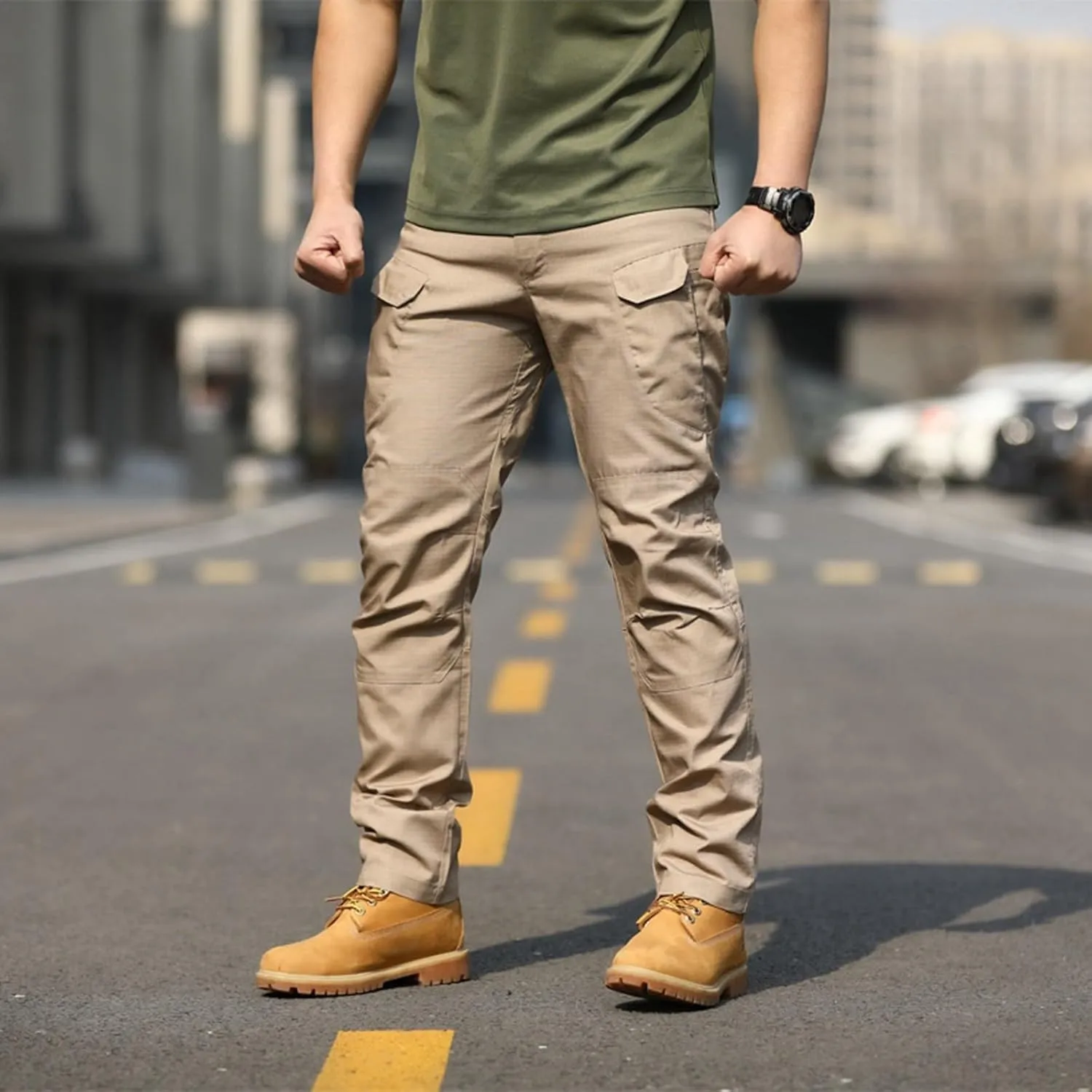 Mens Cargo Work Pants,Waterproof Ripstop Stretch Tactical Pants, Outdoor Breathable Resistant Hiking Pants with Pocket