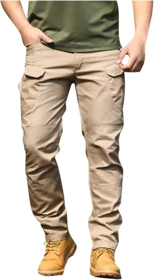Mens Cargo Work Pants,Waterproof Ripstop Stretch Tactical Pants, Outdoor Breathable Resistant Hiking Pants with Pocket