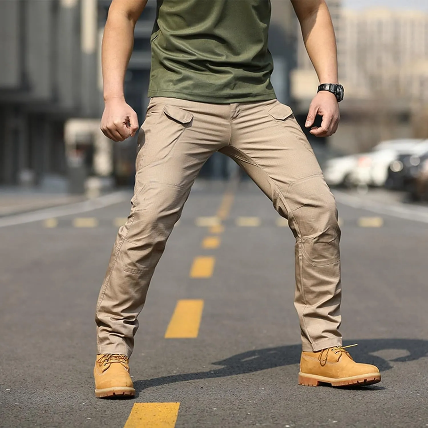 Mens Cargo Work Pants,Waterproof Ripstop Stretch Tactical Pants, Outdoor Breathable Resistant Hiking Pants with Pocket