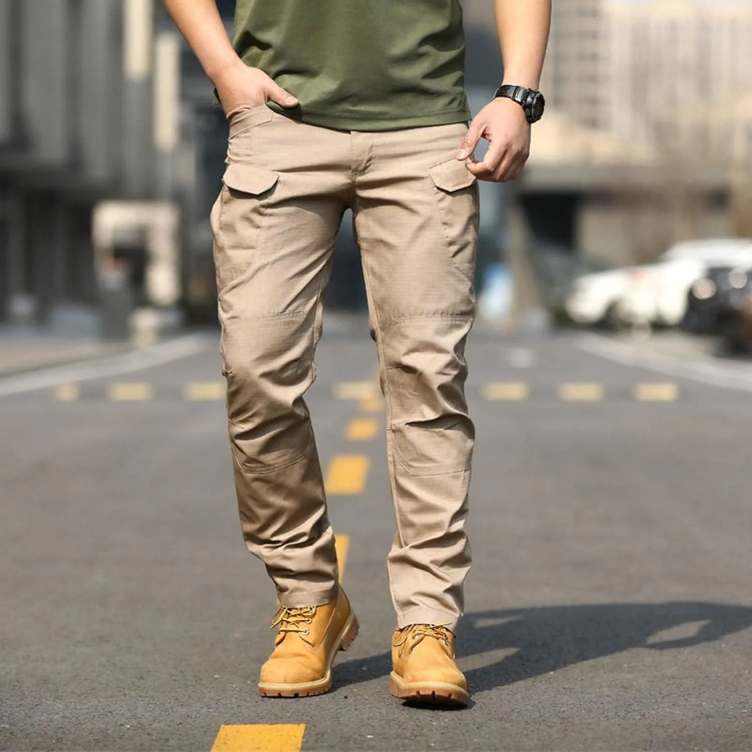 Mens Cargo Work Pants,Waterproof Ripstop Stretch Tactical Pants, Outdoor Breathable Resistant Hiking Pants with Pocket