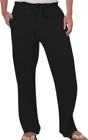 Mens Casual Lightweight Pants Sweatpants Elastic Waist Drawstring Sports Joggers Pant Hiking Outdoor Trousers Chino Pant Skinny Mens Casual Pants