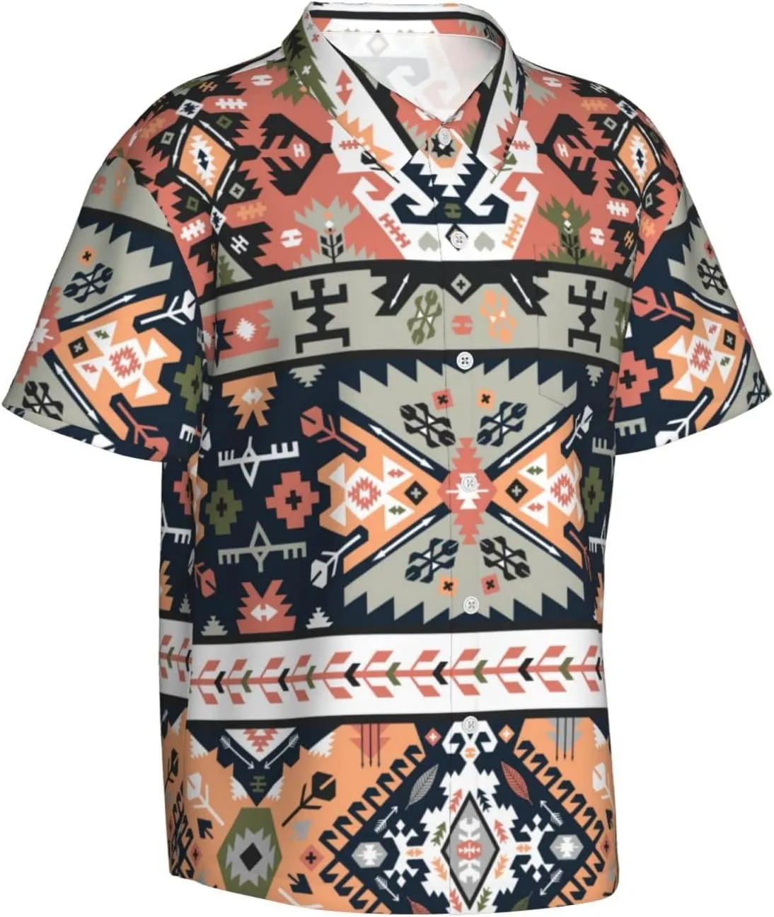 Men's Casual Linen Button Down Shirt Short Sleeve Beach Shirt
