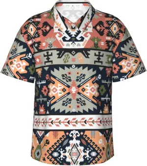 Men's Casual Linen Button Down Shirt Short Sleeve Beach Shirt