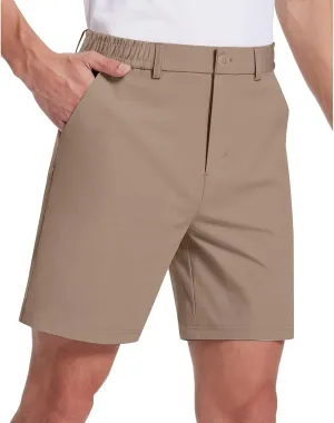 Men's Casual Shorts Golf Shorts for Men Flat Front Dress Work Quick Dry Lightweight Trousers with Pockets