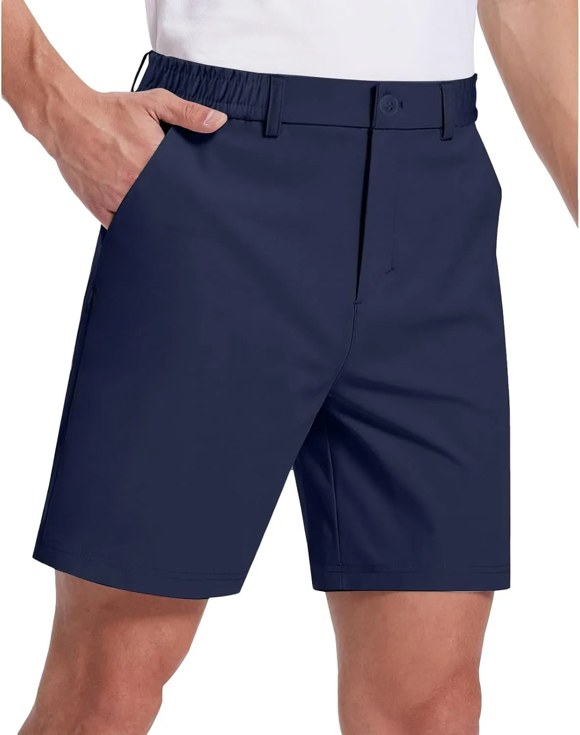 Men's Casual Shorts Golf Shorts for Men Flat Front Dress Work Quick Dry Lightweight Trousers with Pockets