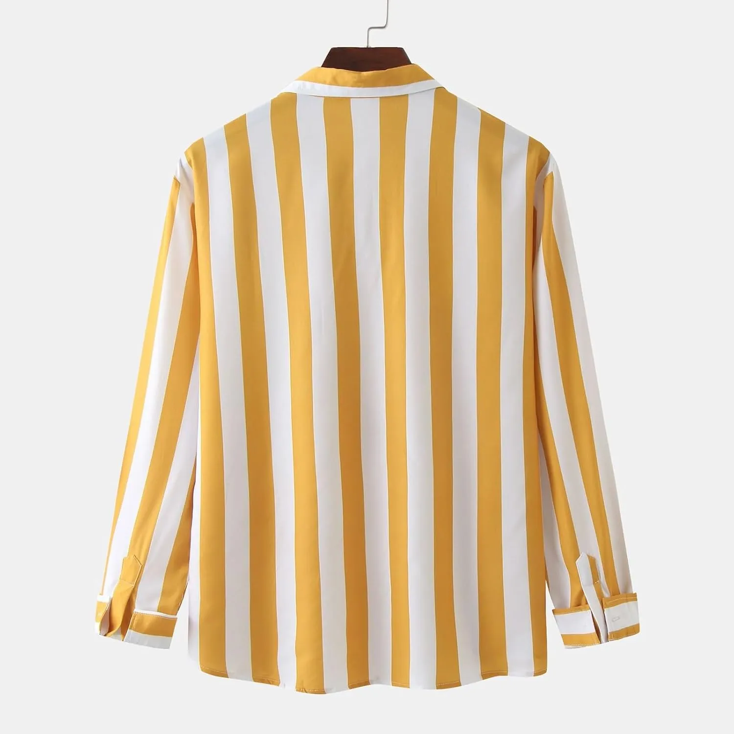 Men's Casual Stylish Striped Shirt Long Sleeve Button Down Cotton Shirts Fashion Casual Shirt