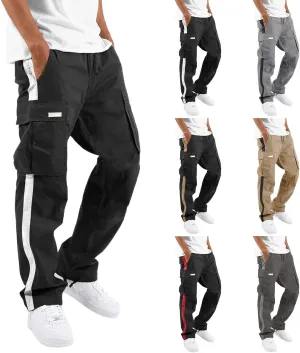 Mens Hiking Outdoor Recreation Pants Fleece Sweatpants Men's Casual Cargo Sweatpants with Pockets Long Openleg Track