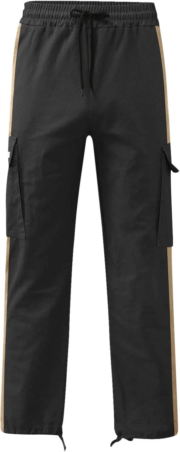 Mens Hiking Outdoor Recreation Pants Fleece Sweatpants Men's Casual Cargo Sweatpants with Pockets Long Openleg Track