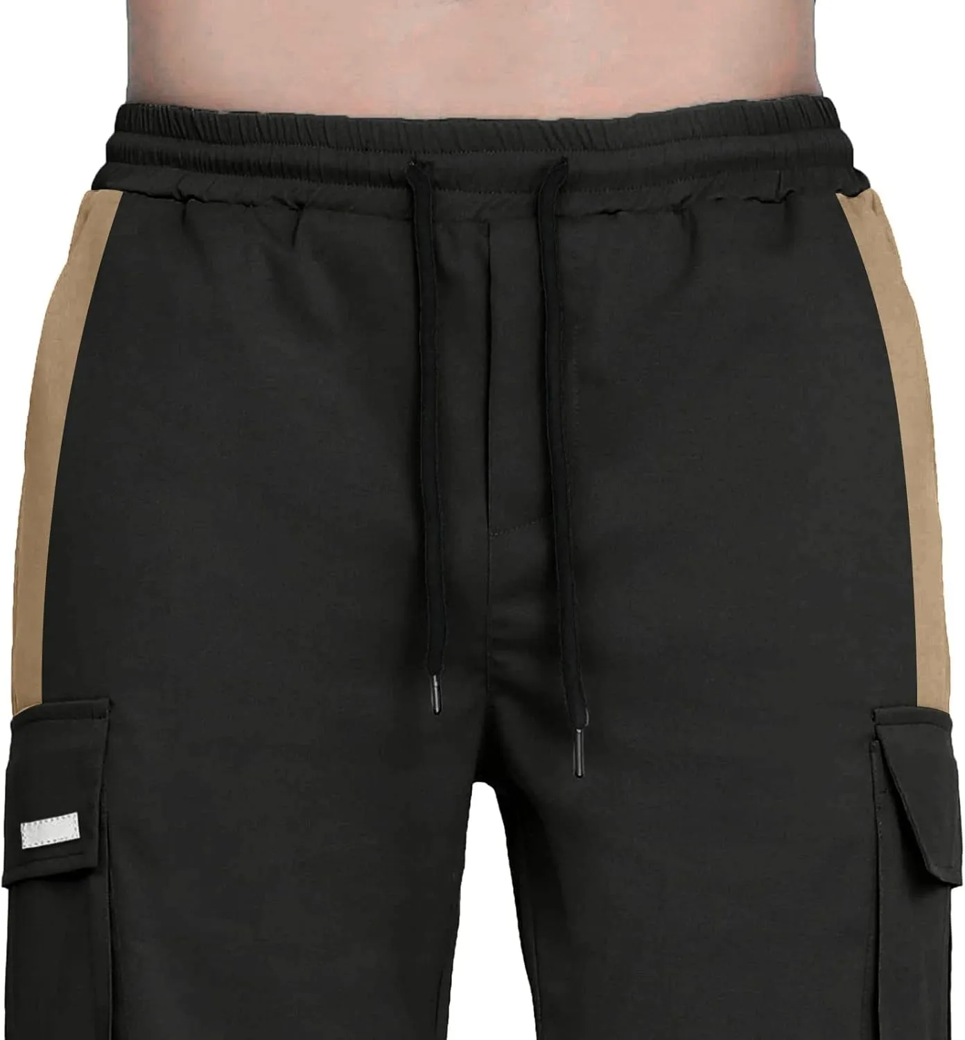 Mens Hiking Outdoor Recreation Pants Fleece Sweatpants Men's Casual Cargo Sweatpants with Pockets Long Openleg Track