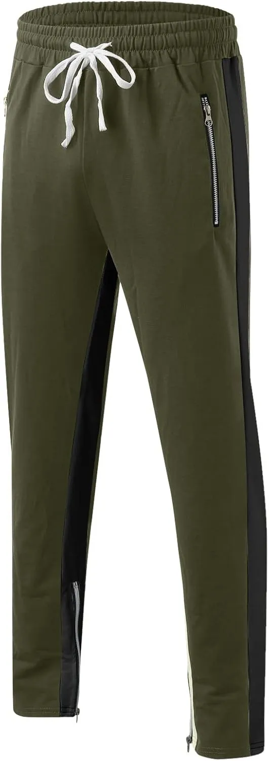 Men's Joggers Cargo Pants Slim Fit Drawstring Fashion Pants Sweatpants Casual Work Chino Pants with Pockets
