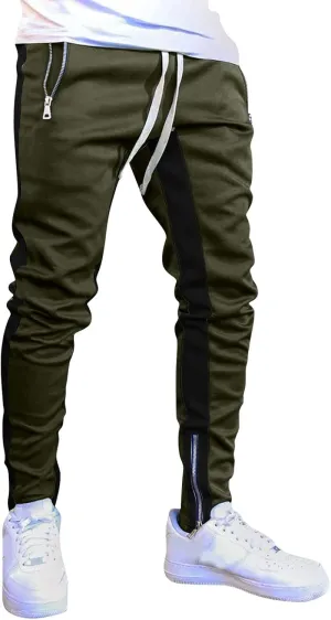 Men's Joggers Cargo Pants Slim Fit Drawstring Fashion Pants Sweatpants Casual Work Chino Pants with Pockets