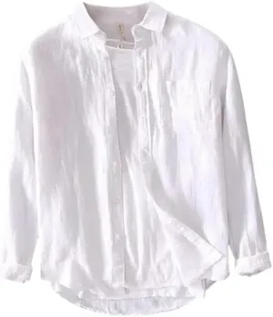 Men's Linen Casual Flax Shirt