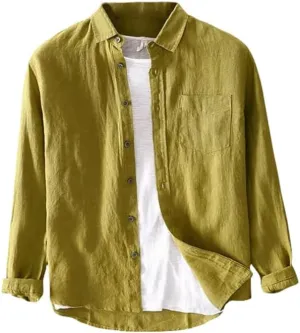 Men's Linen Casual Flax Shirt