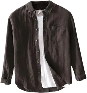 Men's Linen Casual Flax Shirt