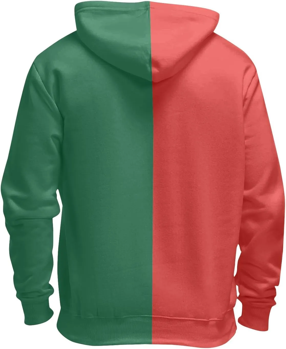 Men's Novelty Color Block Hooded Sweatshirts Full Zip Jacket Outerwear with Pocketplus Size Sweatshirt