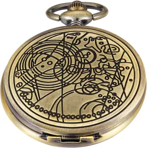 Men's Pocket Watch, Arabic Digital Dial Pocket Watches with Chain for Men
