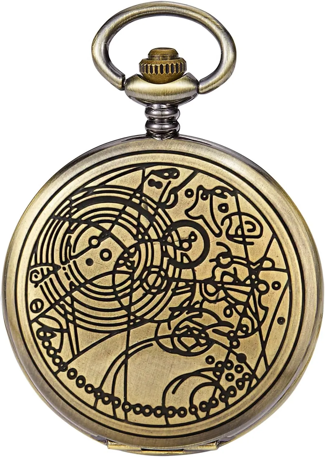 Men's Pocket Watch, Arabic Digital Dial Pocket Watches with Chain for Men