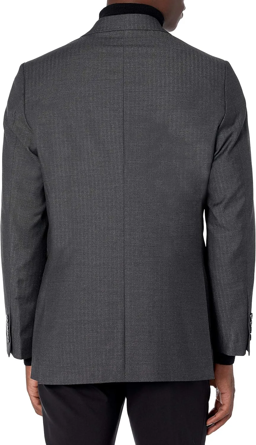 Men's Premium Stretch Tailored Fit Suit Separate Coat