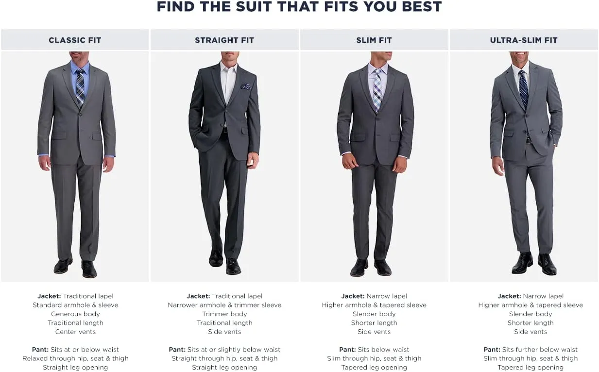 Men's Premium Stretch Tailored Fit Suit Separate Coat