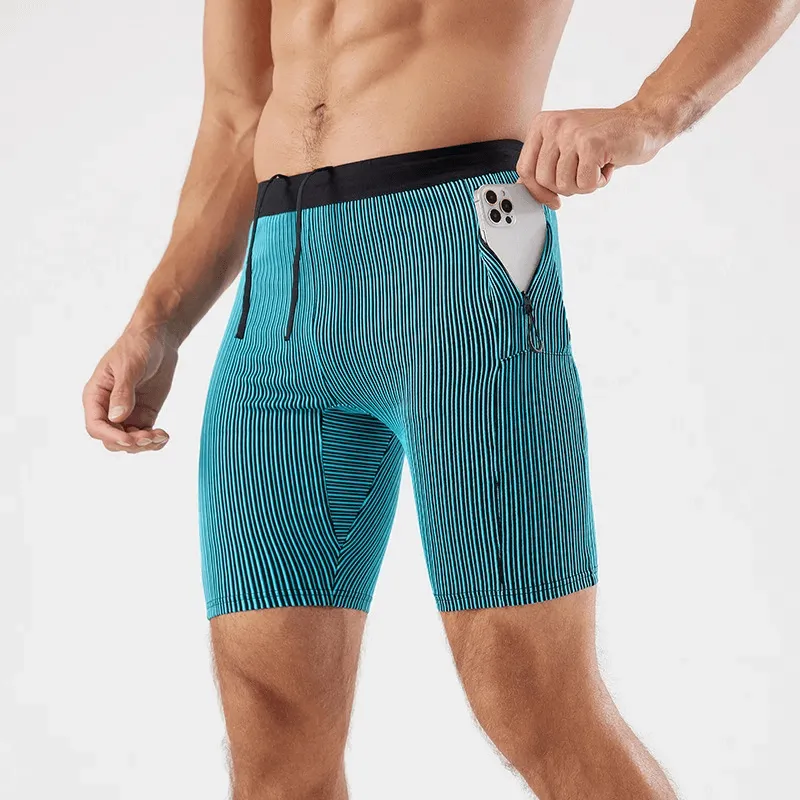 Men’s Quick-Dry Striped Swim Trunks with Pocket - SF2185