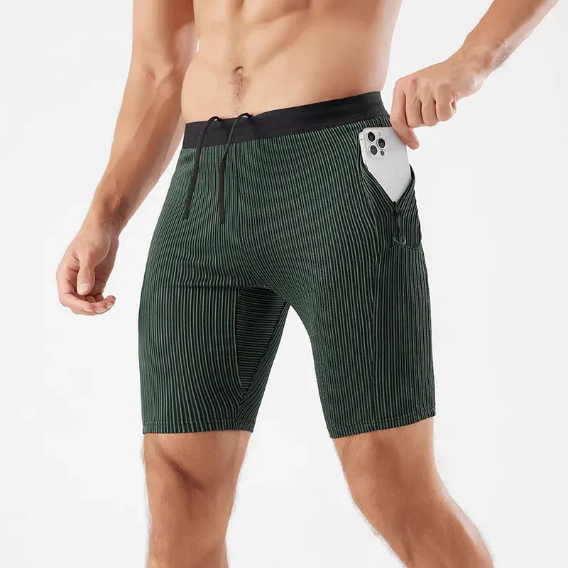 Men’s Quick-Dry Striped Swim Trunks with Pocket - SF2185