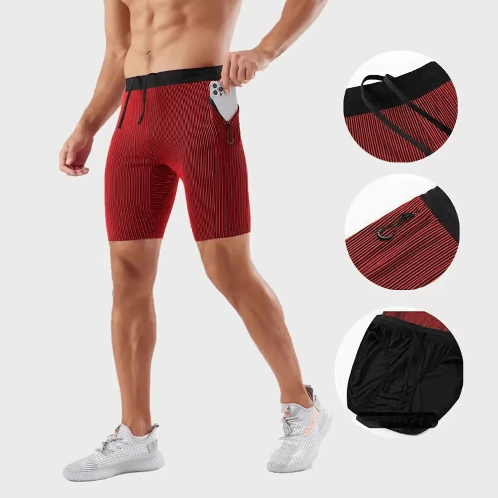 Men’s Quick-Dry Striped Swim Trunks with Pocket - SF2185