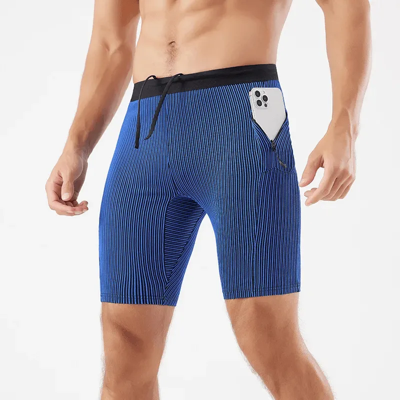 Men’s Quick-Dry Striped Swim Trunks with Pocket - SF2185