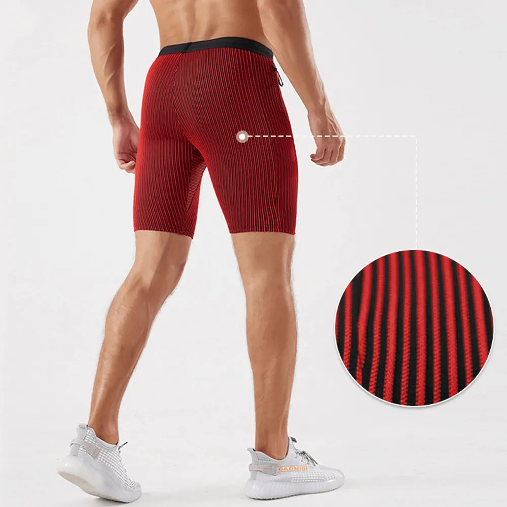 Men’s Quick-Dry Striped Swim Trunks with Pocket - SF2185