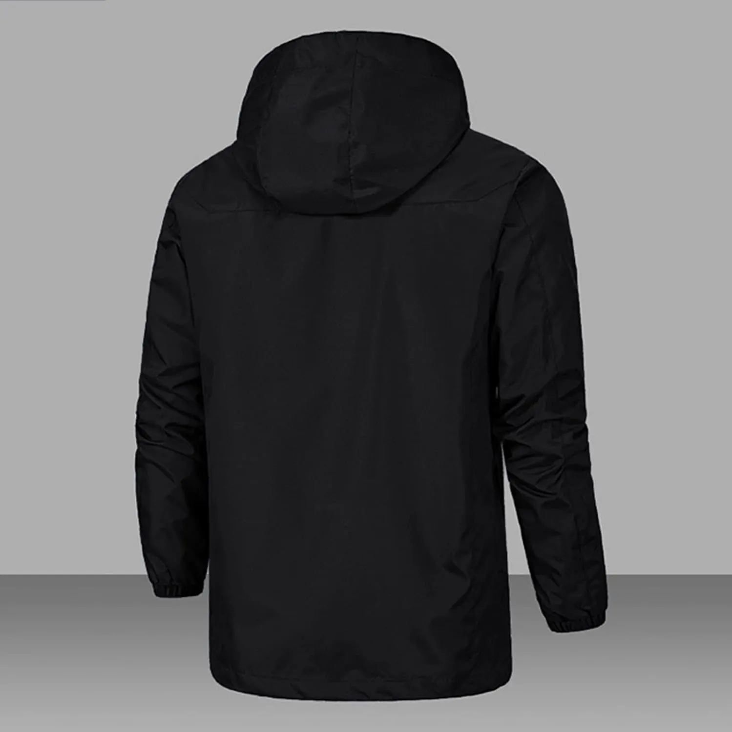 Men's Rain Suit Waterproof Cycling Running Raincoat with Hood Lightweight Windbreaker Fashion Jacket for Travel