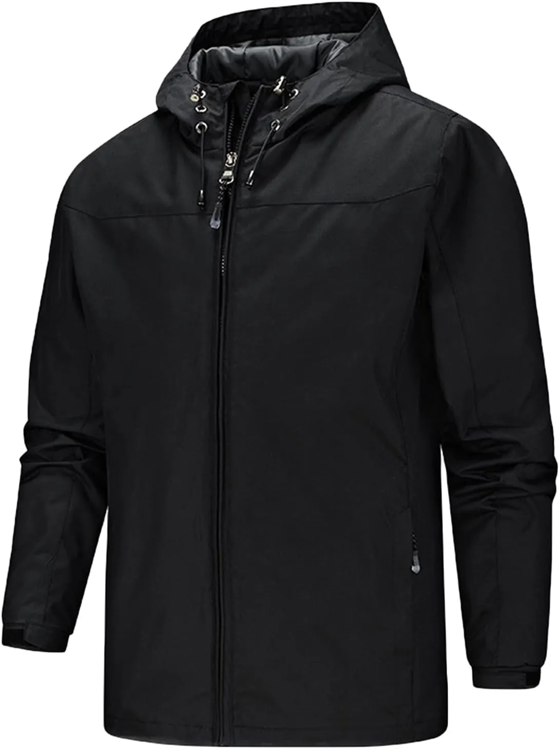 Men's Rain Suit Waterproof Cycling Running Raincoat with Hood Lightweight Windbreaker Fashion Jacket for Travel