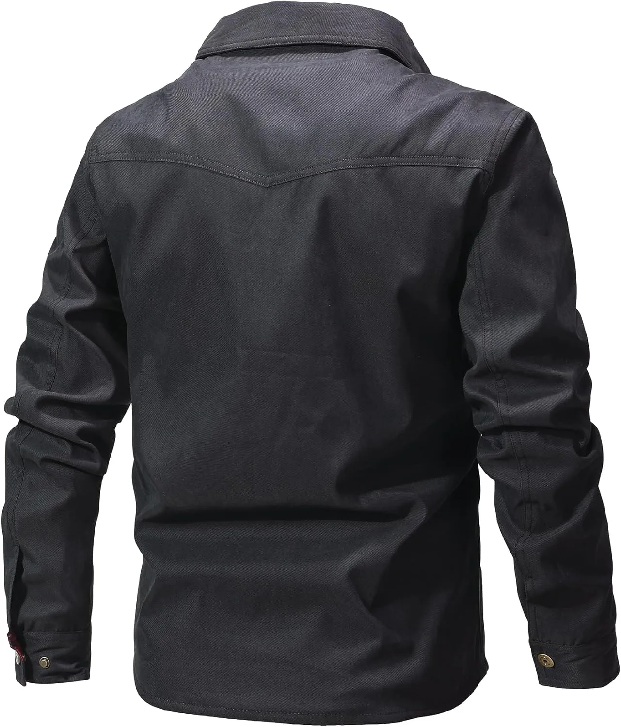 Men's Shirt Jacket Shacket with Flannel Lined Casual Snap Button Overshirt Western Cowboy Jackets Fall Clothing