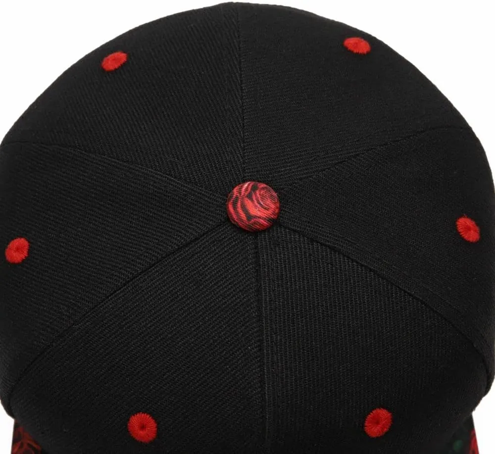 Mens Snapback Baseball Cap Hip Hop Style Flat Visor Adjustable Outdoor Cap Unisex Adjustable Breathable