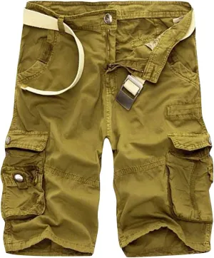 Men's Stretch Cargo Shorts Lightweight Casual Drawstring Gym Shorts Classic Relaxed Fit Summer with Pockets
