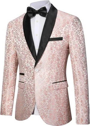 Mens Suit Tuxedo Jacket Suit Blazer One Button Slim Fit Dinner Jackets for Party Prom Wedding Tuxedo for Men
