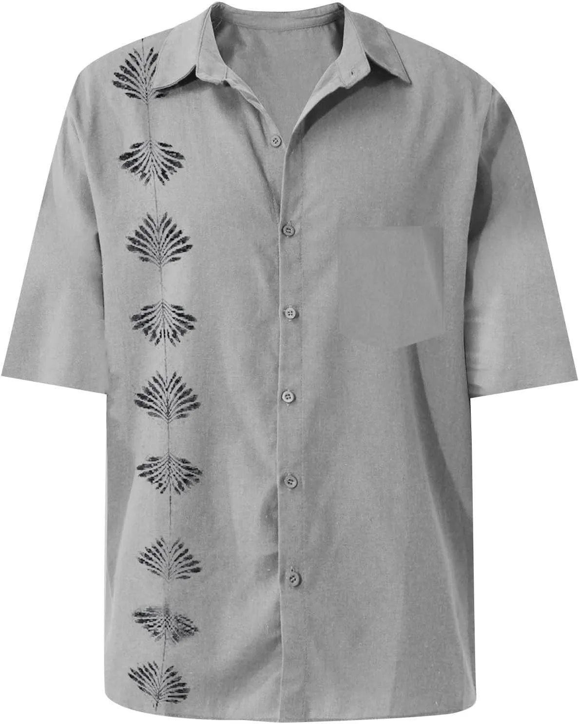 Mens Summer Beach Shirts Short Sleeved Shirt with Buttons Down Shirt Men's Beach Summer Shirt Button Up Shirt Men