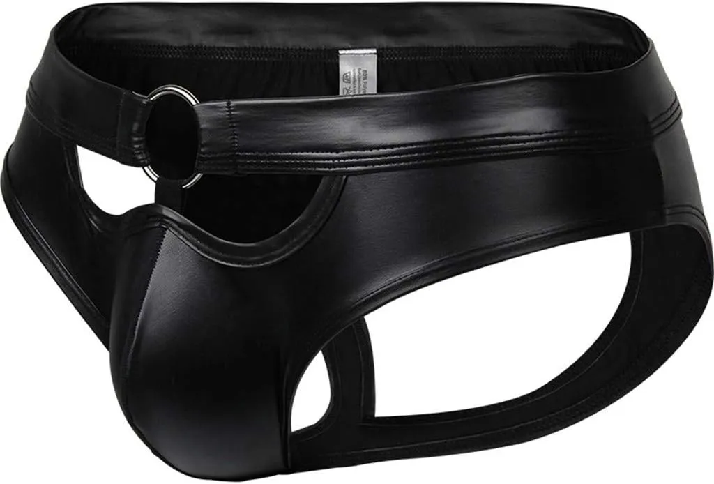 Mens Underwear with Pouch for Balls Briefs Sexy Lightweight Bulge Enhancement Jockstrap for Men Cutout Bikini Comfort