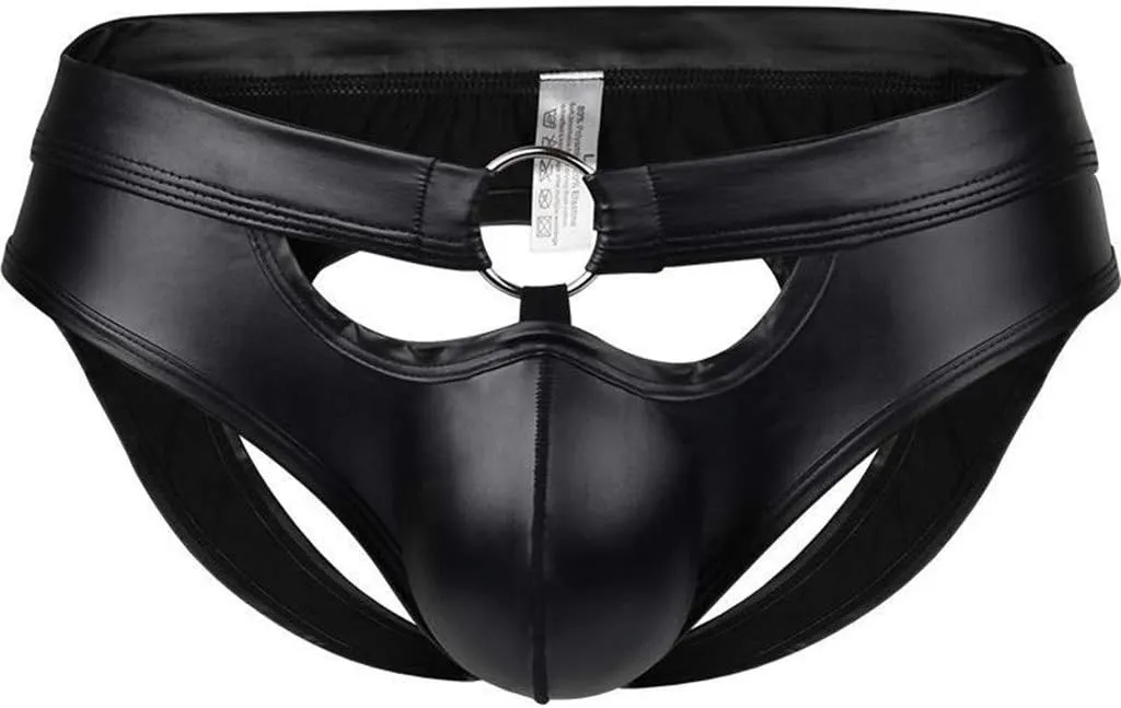 Mens Underwear with Pouch for Balls Briefs Sexy Lightweight Bulge Enhancement Jockstrap for Men Cutout Bikini Comfort