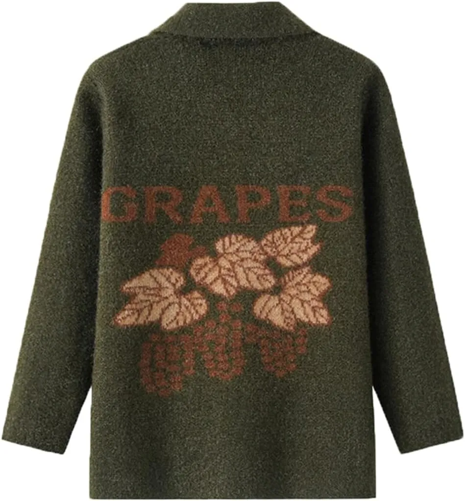 Middle Age Mother Knitted Cardigan Sweater Coats Autumn Women Knitwear Tops Casual Wool Sweater Jacket