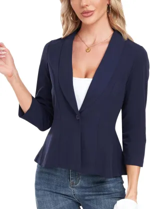 MINTLIMIT Womens Blazer Suit Jackets Dressy 3/4 Sleeve Blazer Casual Business Blazer for Work 2025