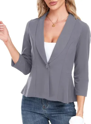 MINTLIMIT Womens Blazer Suit Jackets Dressy 3/4 Sleeve Blazer Casual Business Blazer for Work 2025