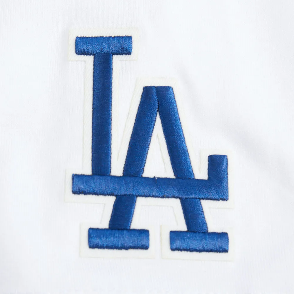 MLB LOS ANGELES DODGERS SHEER INFLUENCE WOMEN'S BOYFRIEND TOP (WHITE)