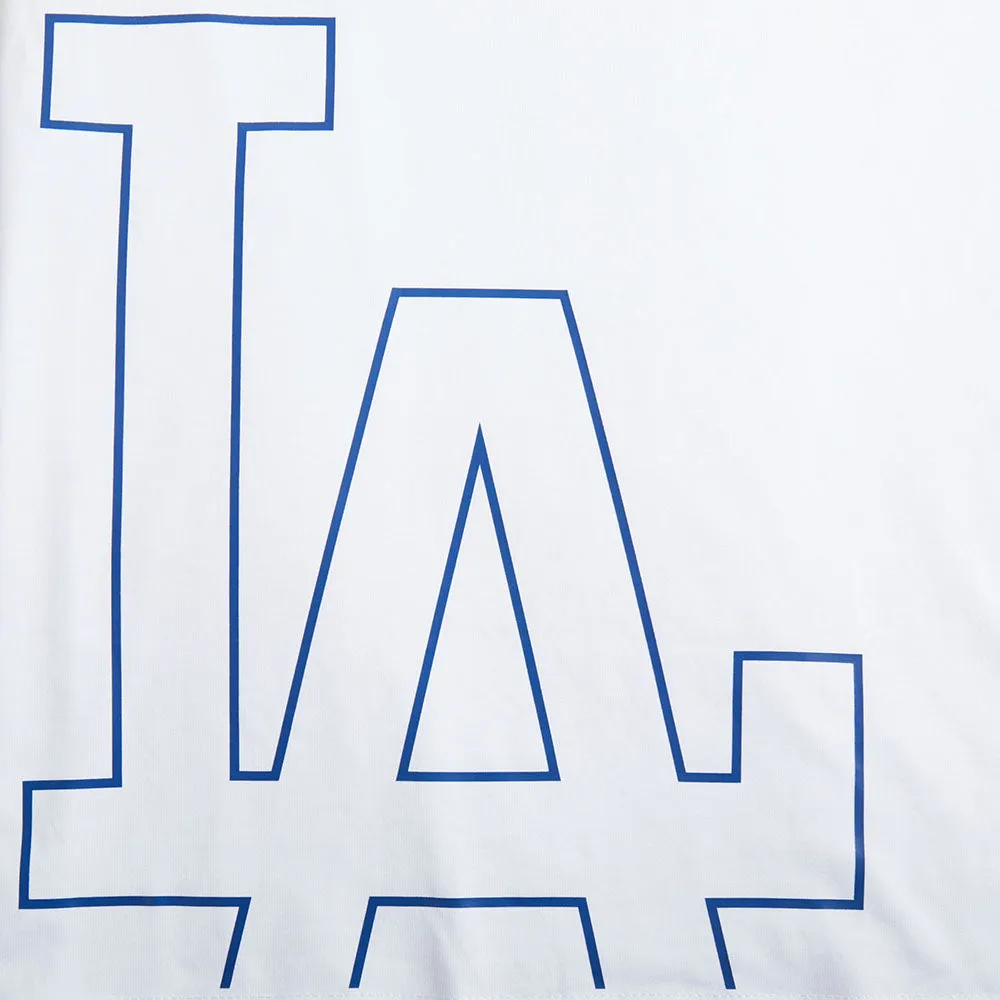 MLB LOS ANGELES DODGERS SHEER INFLUENCE WOMEN'S BOYFRIEND TOP (WHITE)