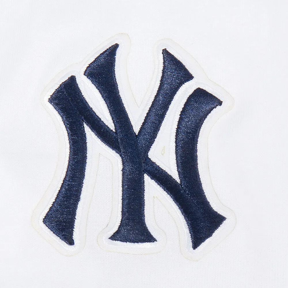 MLB NEW YORK YANKEES SHEER INFLUENCE WOMEN'S BOYFRIEND TOP (WHITE)