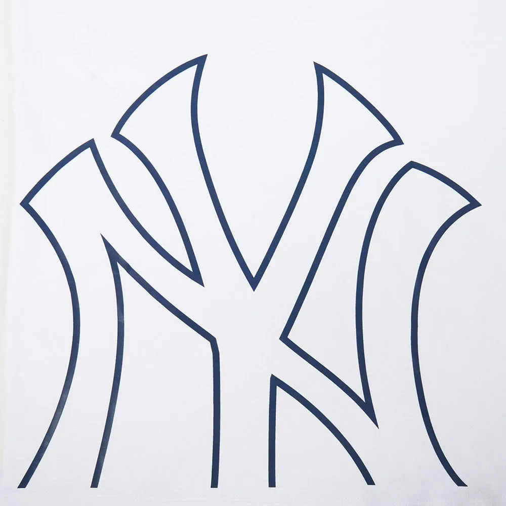 MLB NEW YORK YANKEES SHEER INFLUENCE WOMEN'S BOYFRIEND TOP (WHITE)