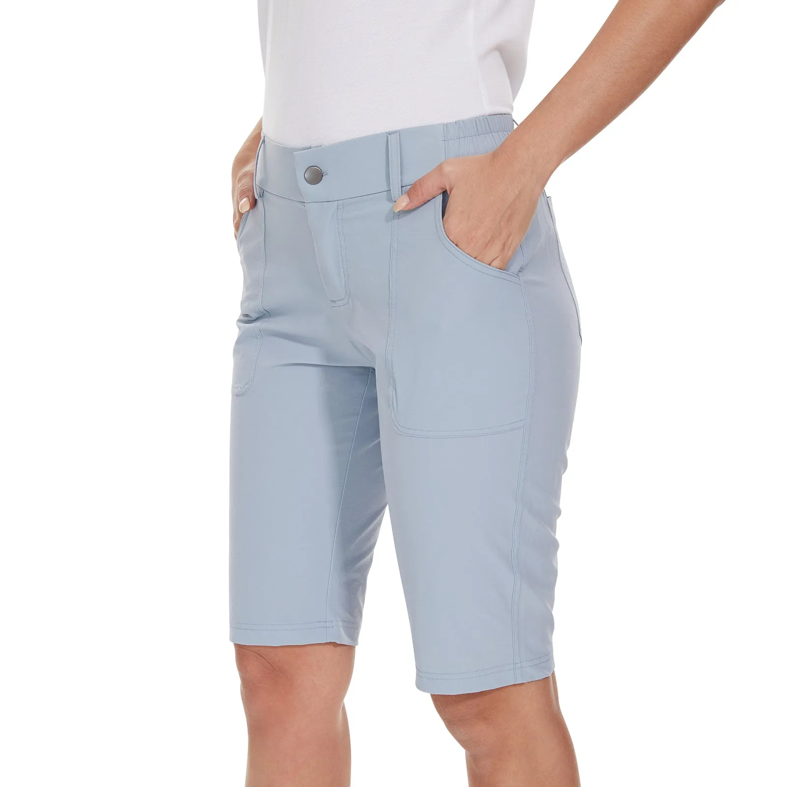 MOTEEPI Women's Golf Hiking 9" Quick Dry  Shorts